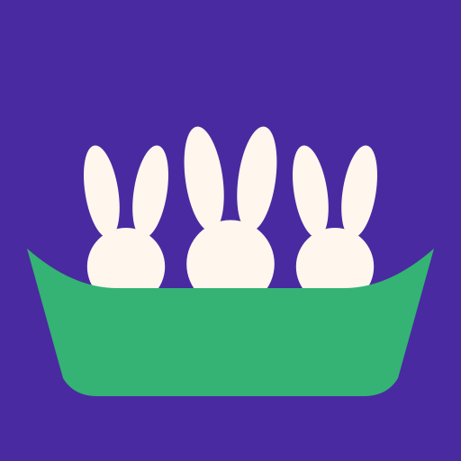 Three rabbits in a green boat